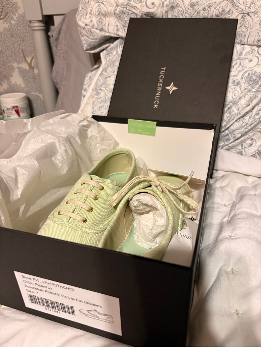 Tuckernuck Pistachio Green Canvas Roz Sneakers S177941